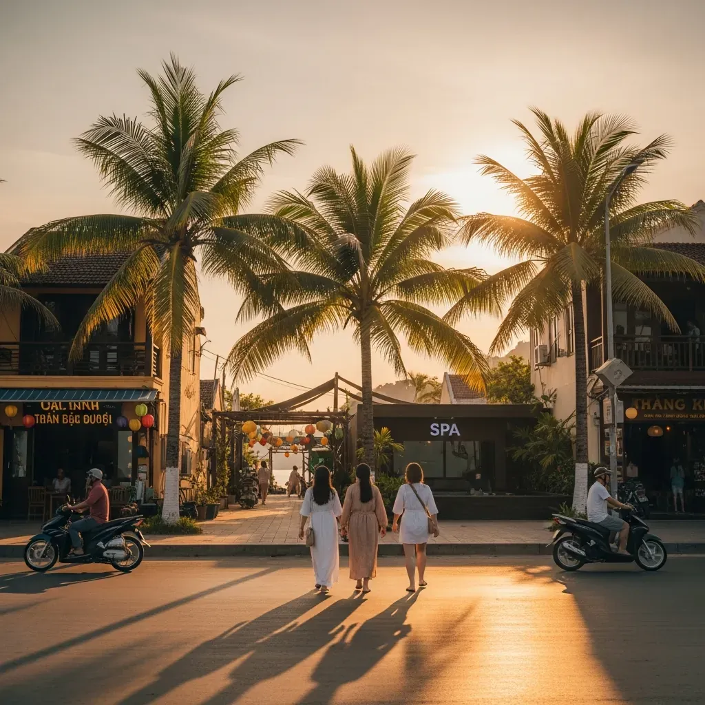 Du khách thư giãn sau khi tham quan Bãi Cháy và vịnh Hạ Long.