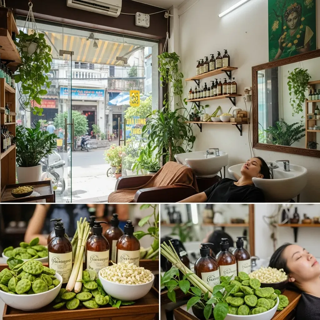 Dầu gội thảo mộc bồ kết, sả chanh, hoa nhài tại Borelax phố Chùa Láng