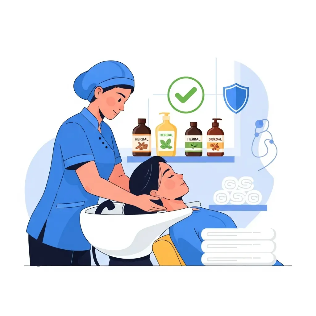 Minh họa về an toàn và cách nhận diện cơ sở gội đầu uy tín