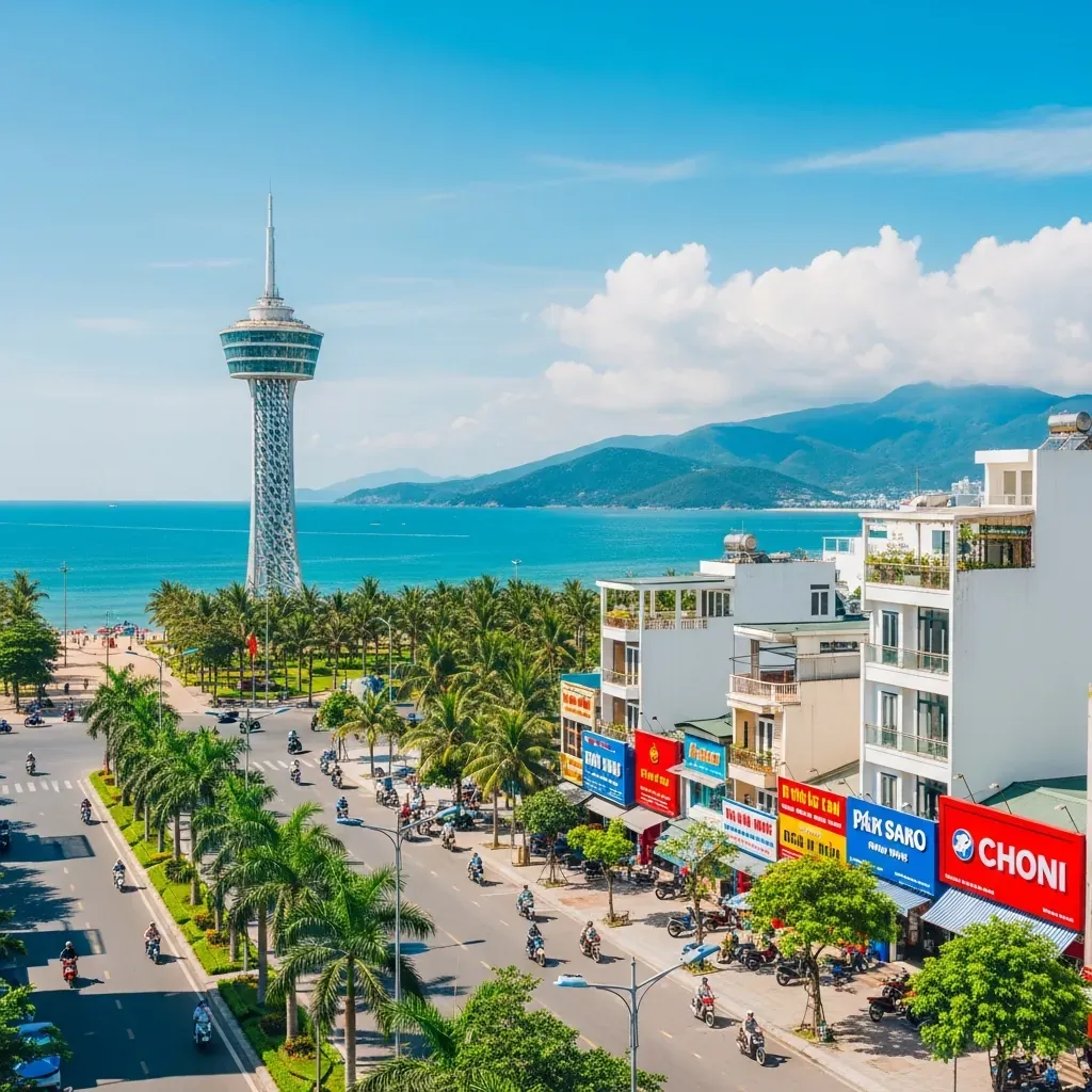 Toàn cảnh trung tâm Nha Trang ven biển với các điểm tham quan