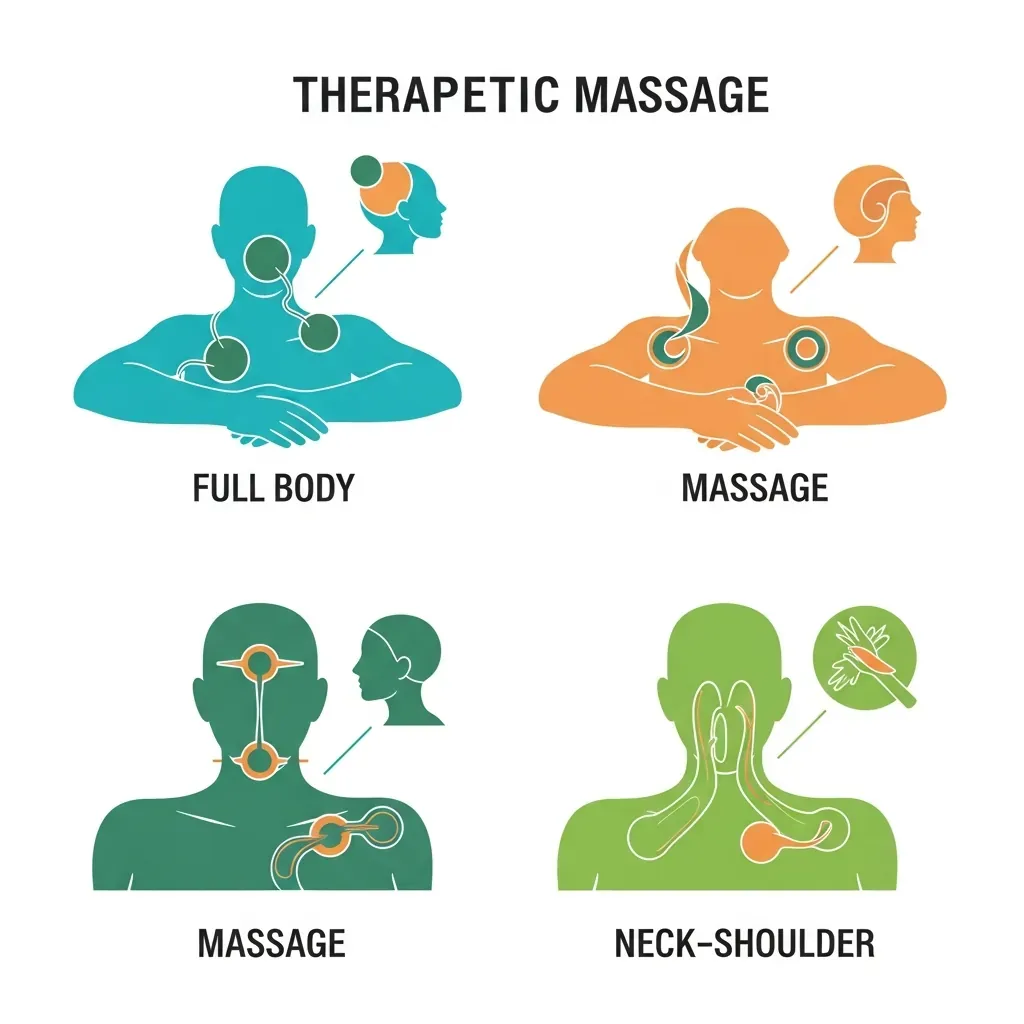 Minh họa bốn gói massage trị liệu chuyên sâu tại Hadu Spa