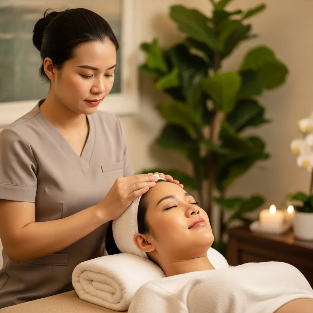 Phụ nữ mang thai trải nghiệm gội đầu dưỡng sinh nhẹ nhàng an toàn