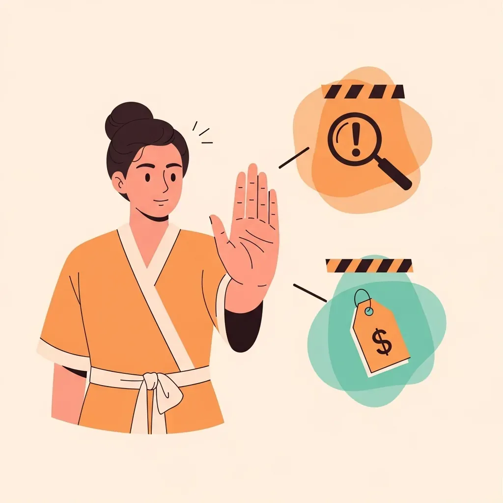 Minh họa cách nhận biết spa kém chất lượng và tránh bị chặt chém