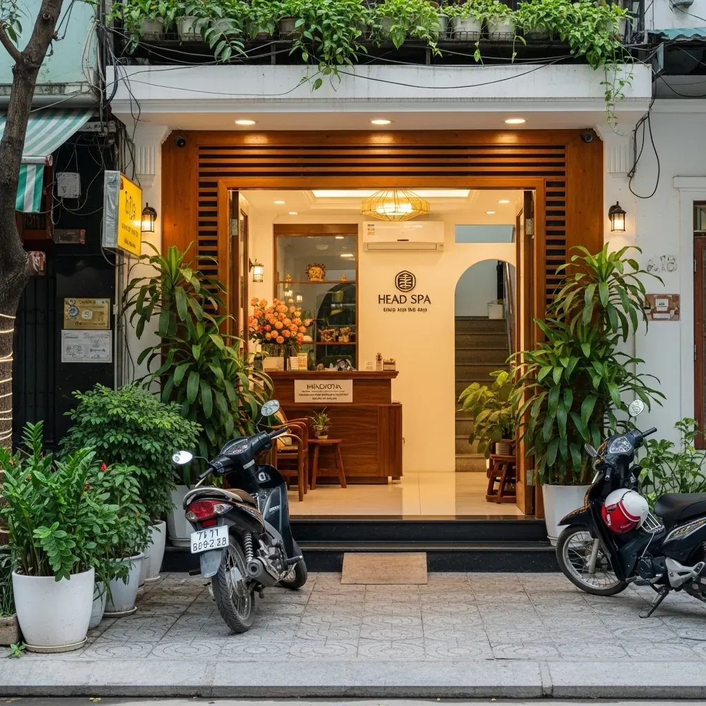 Mặt tiền Lá Spa 38 trên phố Hàng Hòm giữa lòng Phố cổ Hà Nội
