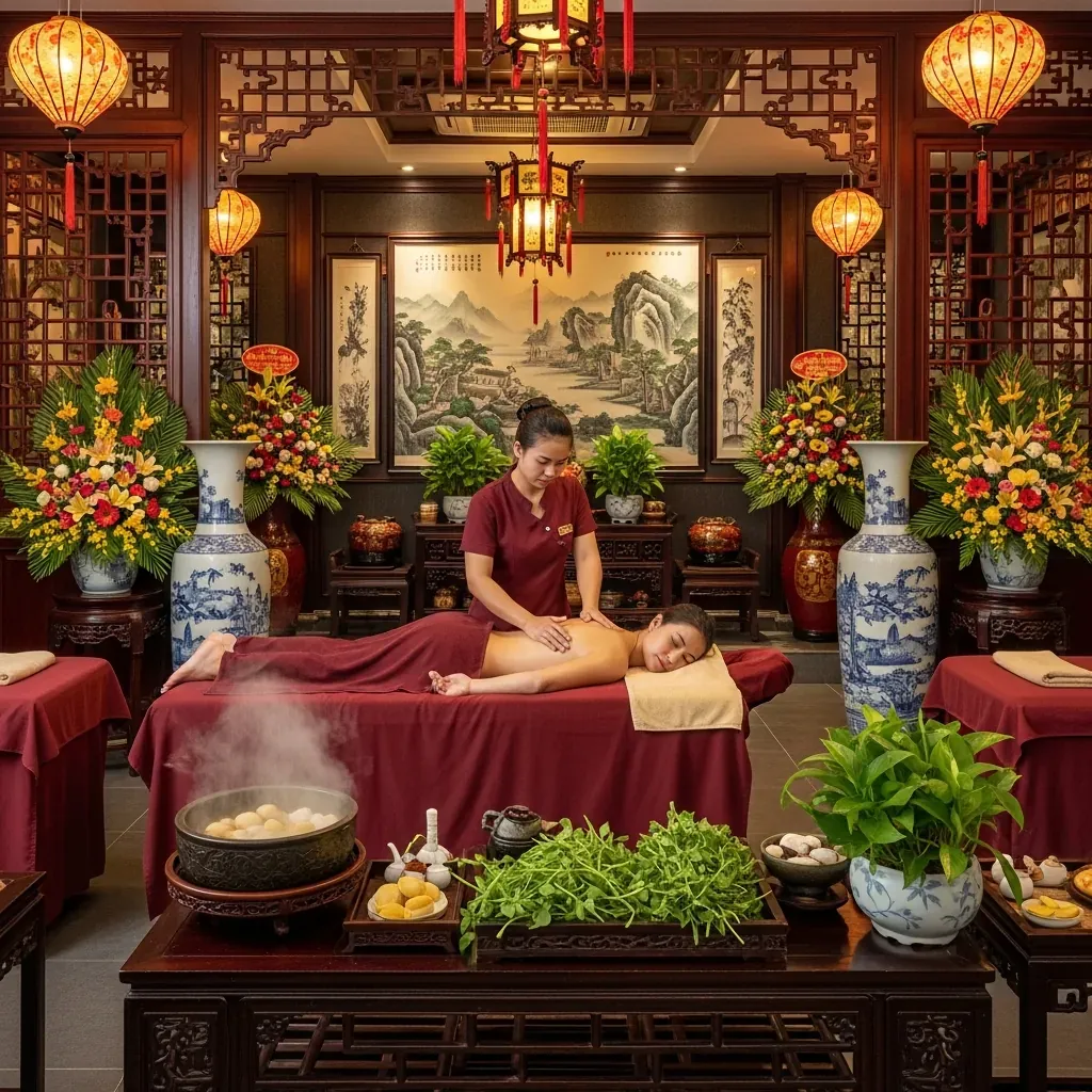 Phòng dưỡng sinh phong cách Trung Hoa tại Gạo Tấm Spa