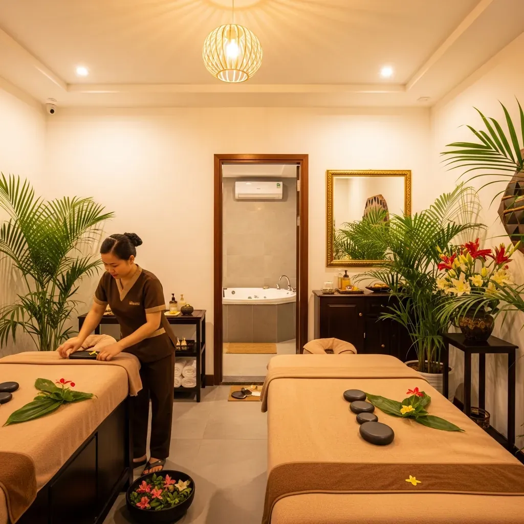 Không gian spa hiện đại như resort của GDetox360