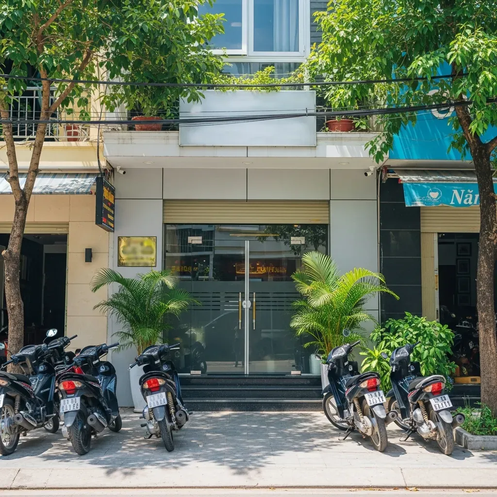 Mặt tiền cơ sở massage chân kiểu nhà ống tại Bãi Cháy, Hạ Long.
