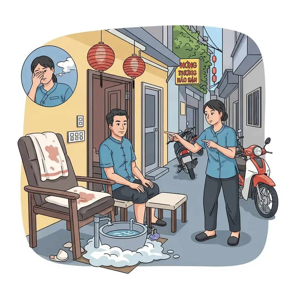 Khách hàng nhận ra các dấu hiệu cơ sở massage kém chất lượng cần tránh.