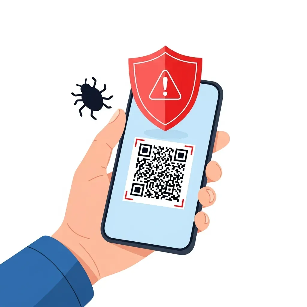 Minh họa cảnh báo card và mã QR giả dẫn tới lừa đảo