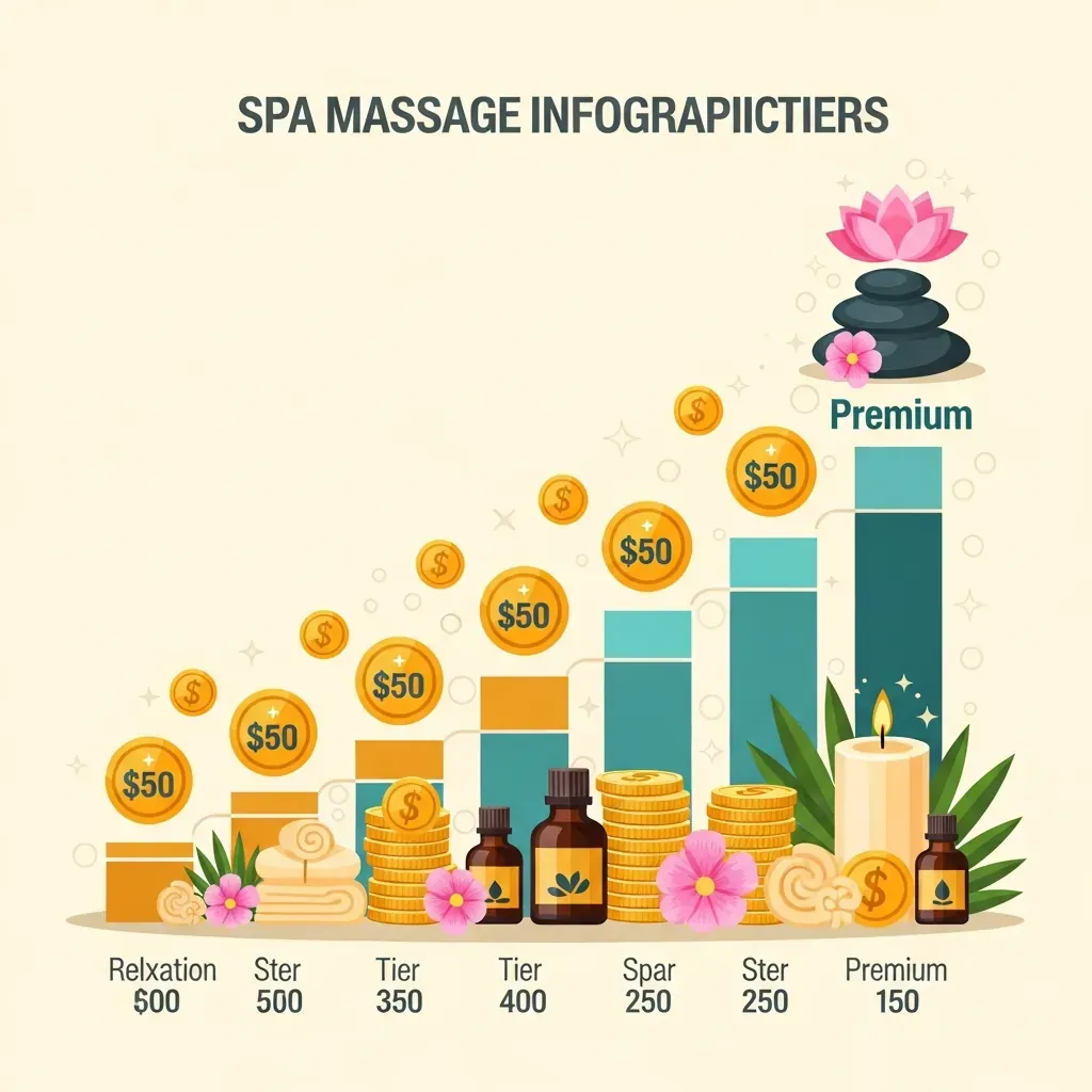 Minh họa các mức giá gói massage tham khảo tại Hạ Long