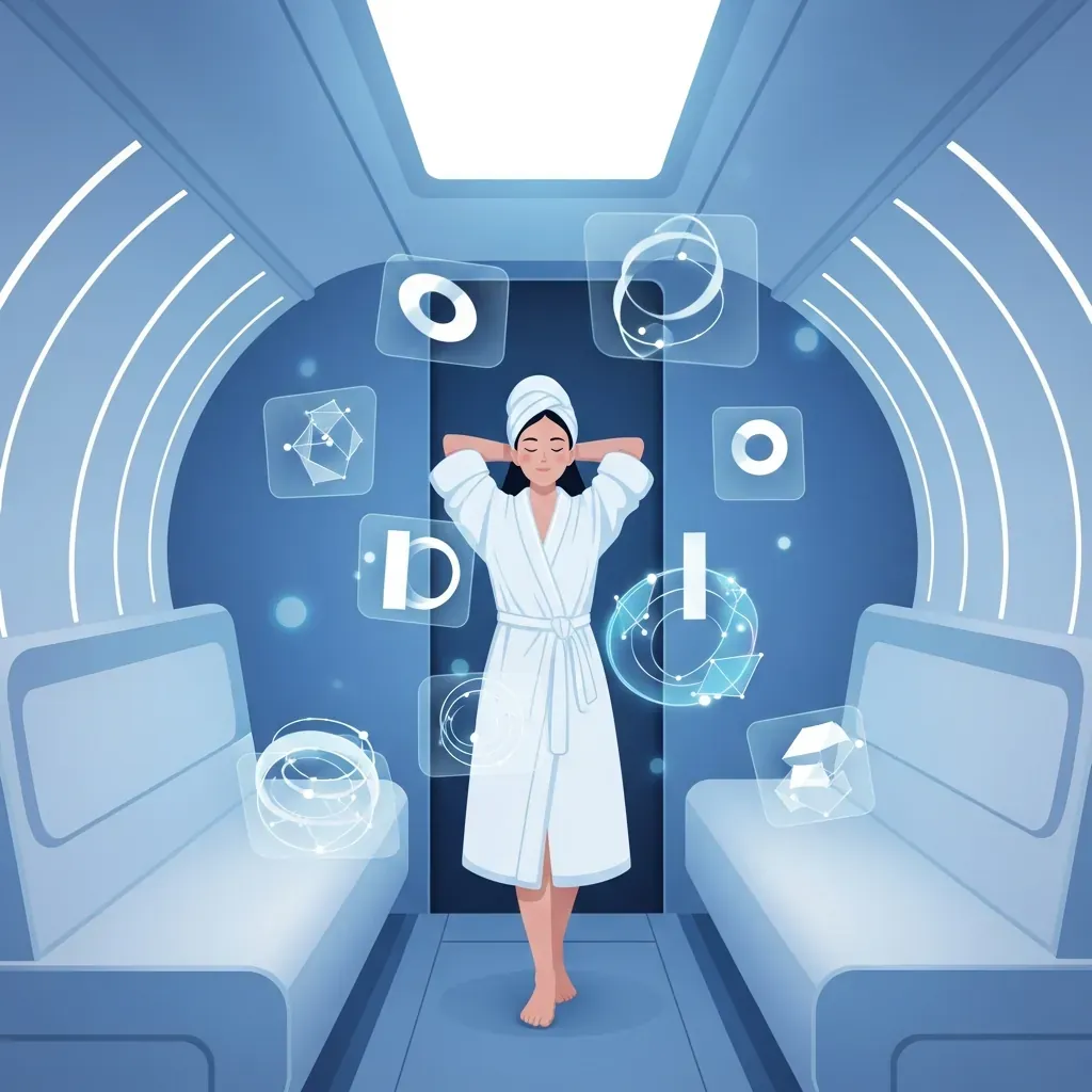 Minh họa tương lai của spa với công nghệ AI cá nhân hóa liệu trình cho khách hàng.