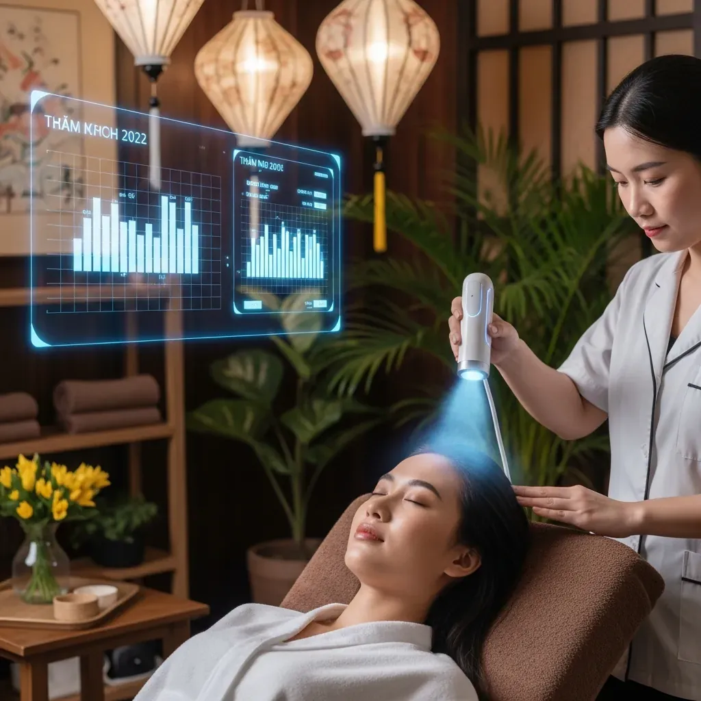 Liệu pháp gội đầu dưỡng sinh tương lai kết hợp công nghệ nano và thảo dược.