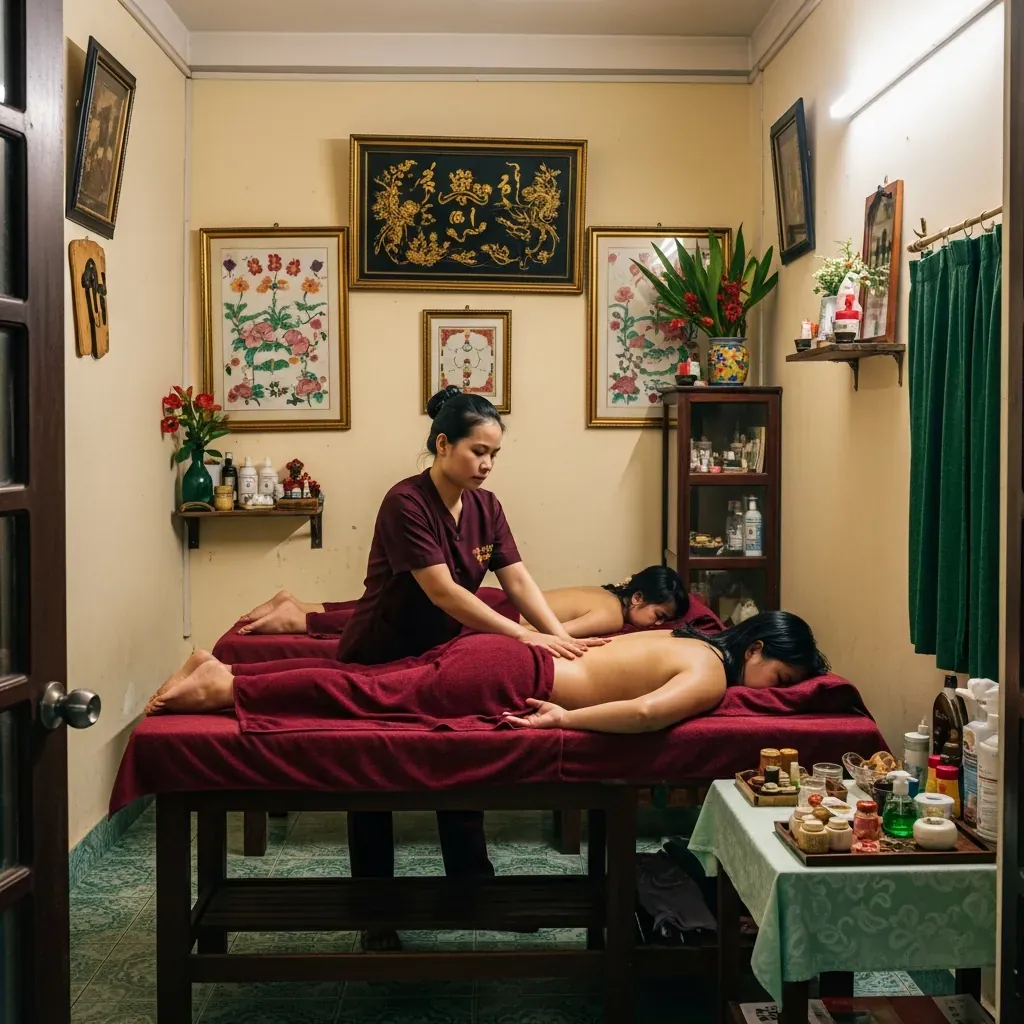 Cảnh nội thất cơ sở massage cũ nhưng vẫn có trải nghiệm dịch vụ khá tốt tùy từng ca.